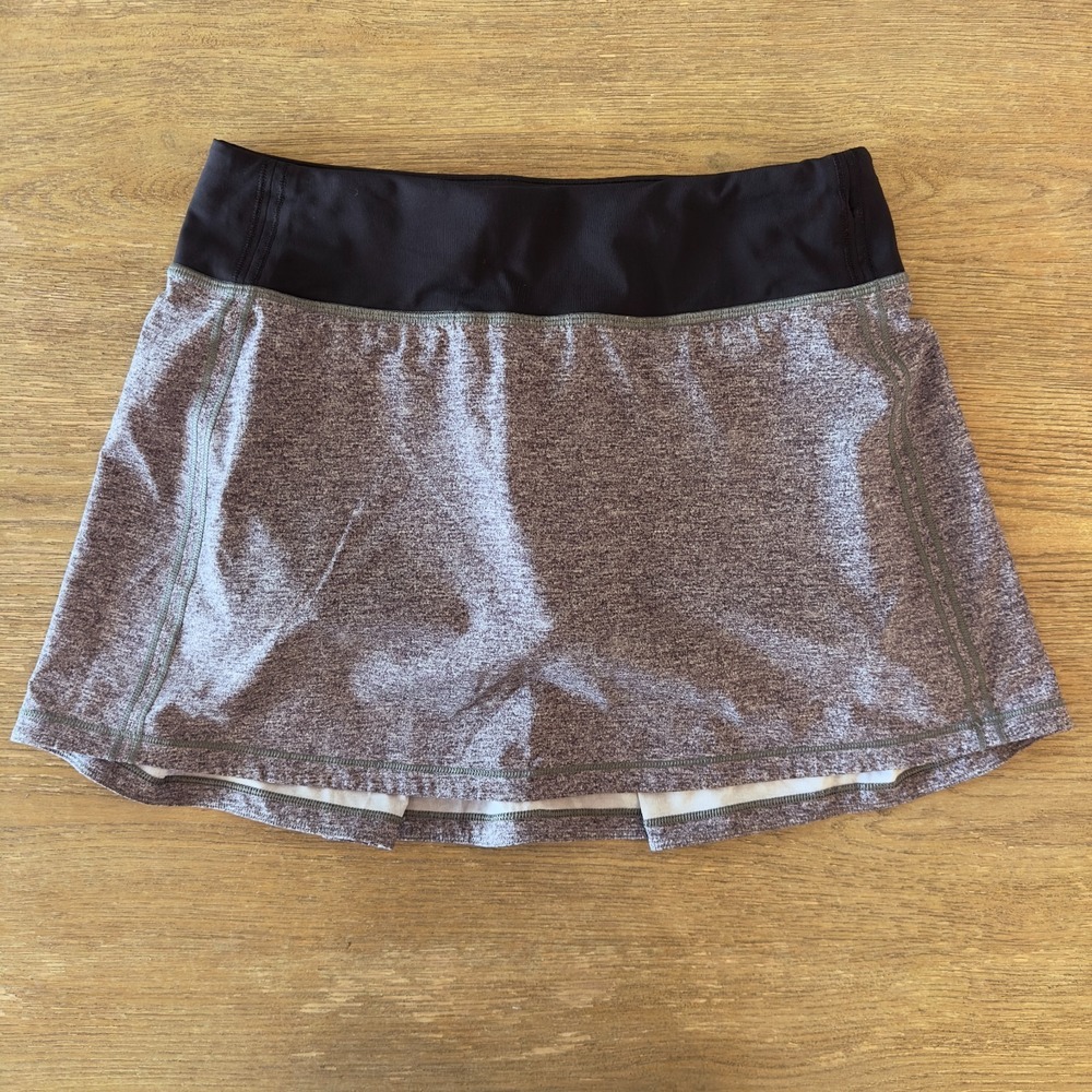 Lululemon Pace Rival Skirt (Regular) *No Panels 13"-Heather Lux Multi Black-Sz 4
